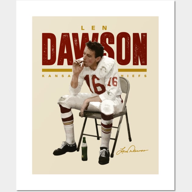 Len Dawson Halftime Len Dawson Kansas City Chiefs Posters and Art Prints TeePublic